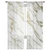 Weißer und goldener Muster-Marmor-Voile-Vorhang für Wohnzimmer, transparenter Tüll-Fenstervorhang für Schlafzimmer-Accessoires-Dekor