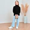Children's Fashionable Casual Fleece Turtleneck Long-sleeved Top
