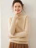 Women's Retro High-Neck Cashmere Sweater - Thickened Jacquard Knitwear for Middle-Aged Comfort and Winter Warmth