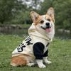 Letter Pattern Warm Dog Hoodie Cozy Soft Two-Legged Dog Clothing Comfortable Thicken Dog Hooded Sweatshirt Outdoor Walking