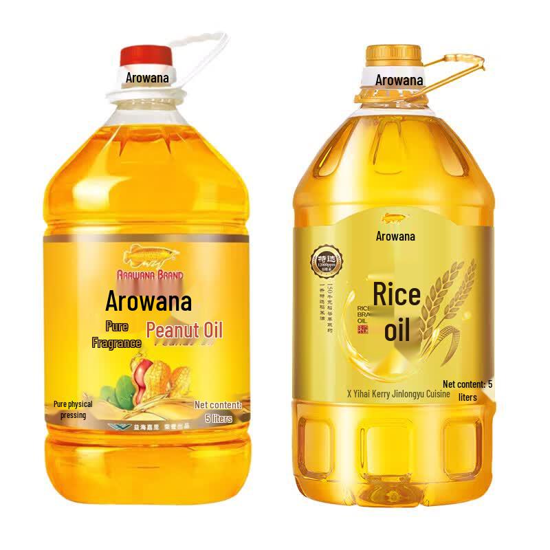Arowana Pure Peanut Oil & Rice Bran Oil Twin Pack (2x5L)