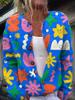 2025 Christmas Abstract Print Casual Imitation Wool Sweater