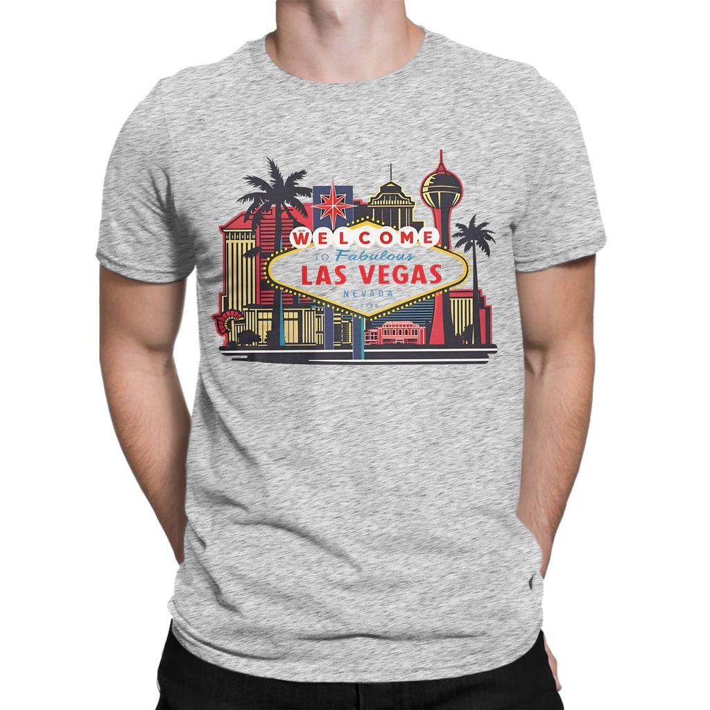 Vintage Las Vegas Novelty Graphic 100 Cotton Tshirt Fabulous Las Vegas Tops Tees For Unisex