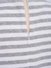 Tuta a righe unisex per bambini con bisogni speciali, abbigliamento adattivo, manica lunga, lunghezza intera, anti-strappo sulla schiena, cerniera invisibile