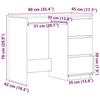 VidaXL Black Desk 90x45x76 Cm Chipboard