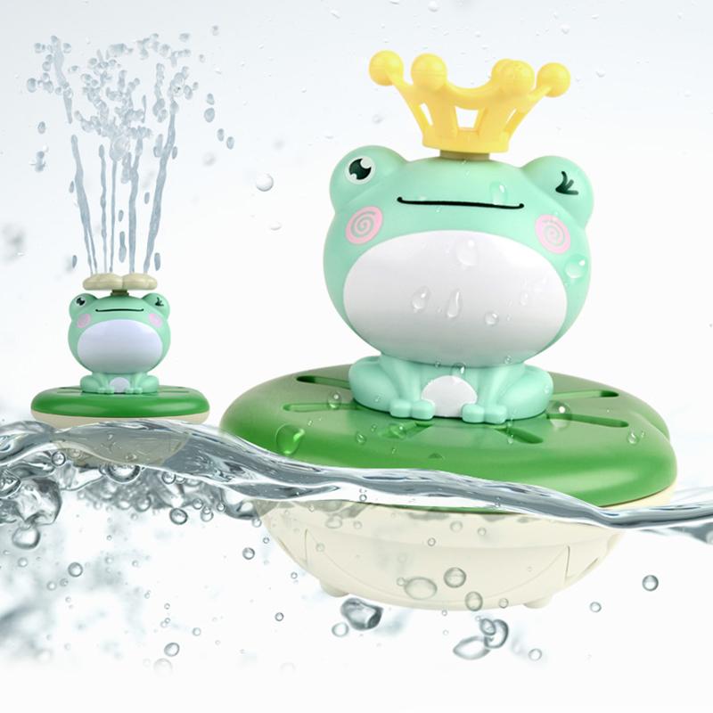 Spraying Frog Fountain Bath Toy Set Cute Waterproof Electric Children Water Toy Suitable For Bathroom Swimming Pool