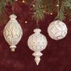 Weißgoldene Weihnachtskugel Ornament Retro Matt Schneeflocke Weihnachtsbaum Hängeanhänger Weihnachten 2026 Neujahrs Party Dekorationen