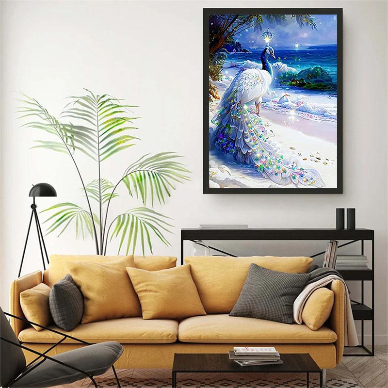 DIY Diamond Painting Peacock Cross Stitch Kit Mosaic Art Diamond Painting Full Circle/Square Diamond Home Decoration