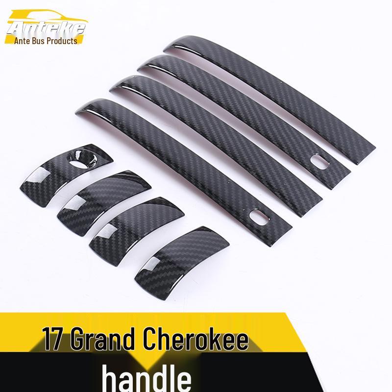 Compatible with 17 Grand Cherokee Models: Door Handle Trim & Armrest Sticker Set