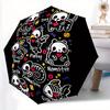 1pc Pet Animal Skull Cute Automatic Open/close, Heavy-Duty Iron Frame & 8-Rib Structure, Compact Folding Umbrella for Women/Men, All-Season Travel, Ha