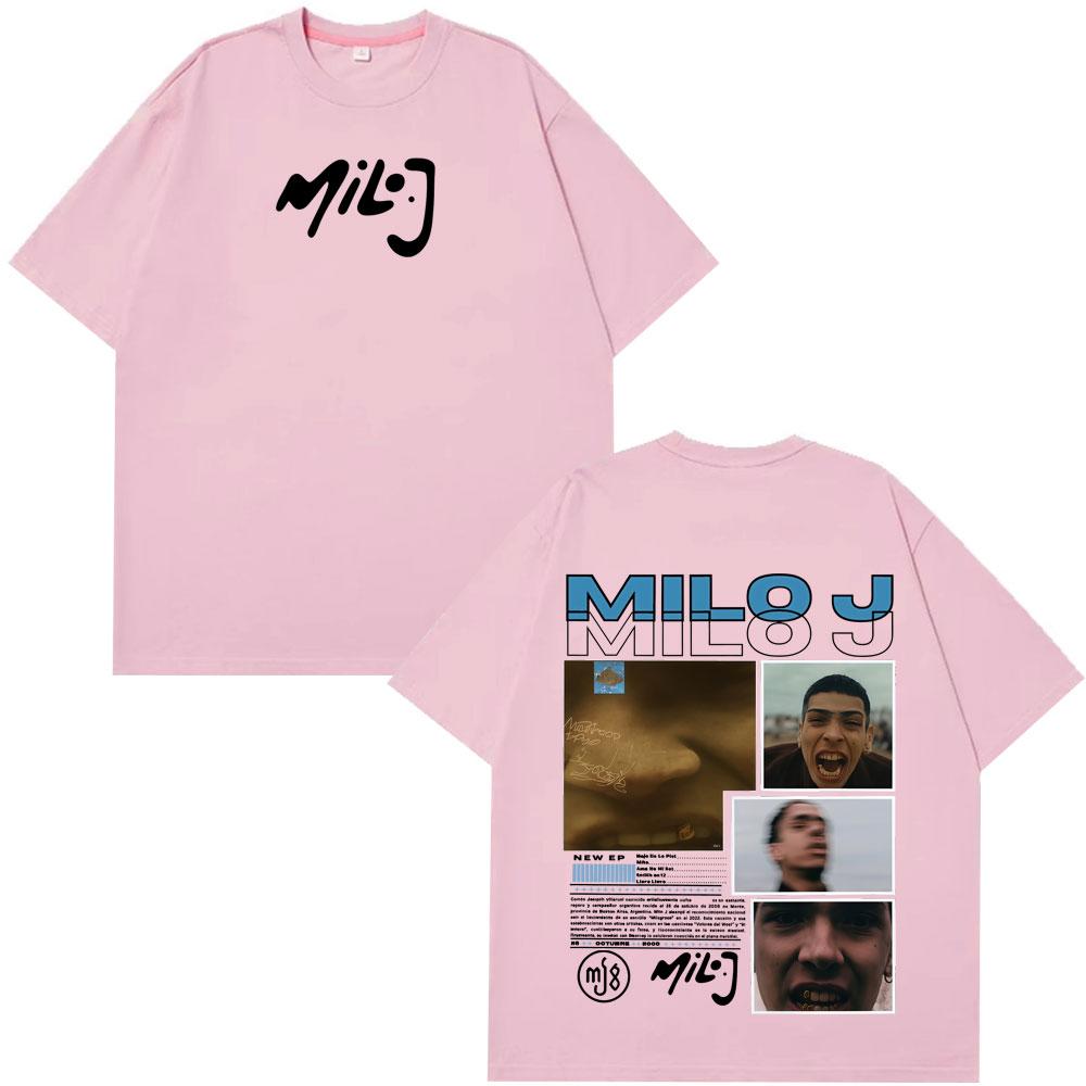 Rapper Milo J La Vida Era Mas Corta Album Graphic T Shirts Mens Women Hip Hop Tshirt Cotton Short Slevee Vintage Tshirts Tops