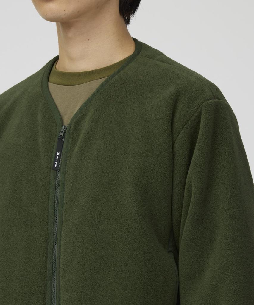 Snow Peak Fleece Cardigan CHARCOAL L Water-Repellent (Water-repellent, Lightweight, Warm)