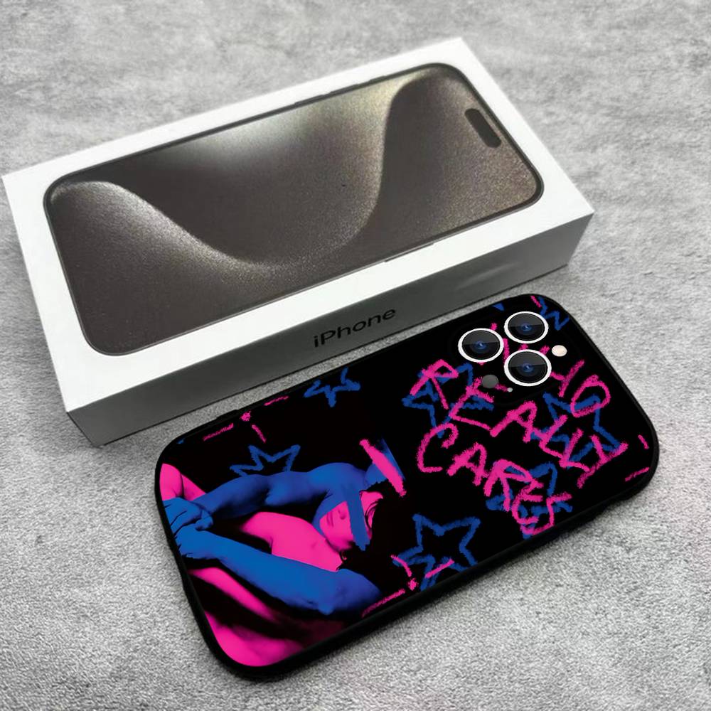 T-TV Girl Band Phone Case For iPhone 17,16,15,14,13,12,Pro,Max,Plus,E,SE4,Air,Mini Black Soft Box