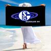 FC Schalke 04 Logo Print Beach Towel, Large Soft Quick Dry Towel for Beach Camping Swimming