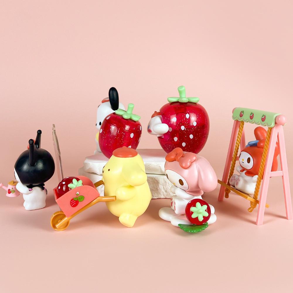Strawberryland Kuromi Melody Pochacco Pvc Figure Blind Box For Anime Fans