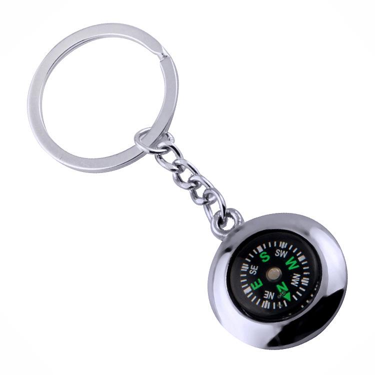 Steering Wheel Compass Keychain: Multiple Styles