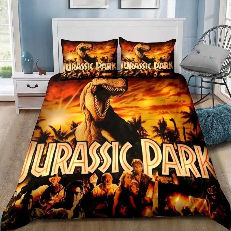 

Динозавр Парк Юрського періоду 3D Друк Постільна білизна Односпальний Двоспальний Повний Королівський Розмір Комплект для ліжка Дорослий Дитячий Спальня Постільна білизна Подарунок 135X200cm-2pcs