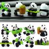 Cute Panda Design Car Console Ornaments Microlandscape Office Desk Small Landscape Office Home Decoration Crafts Model
