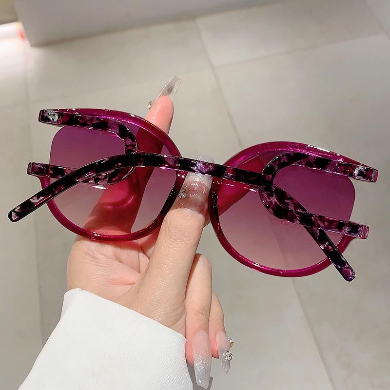 Oversized Big Frame Sunglasses Women For Men Luxury Brand Designer Vintage Sun Glasses Popular Punk Irregular Round Eyewear