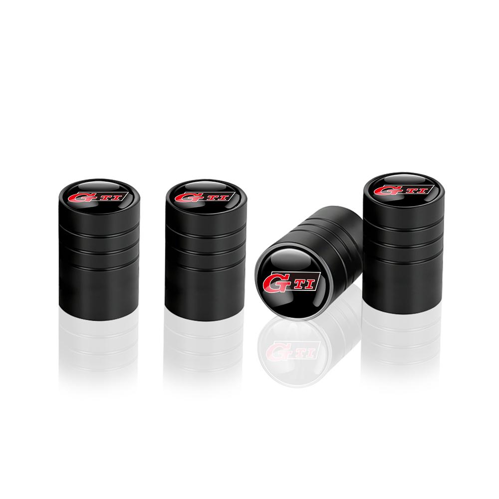 4Pcs Car Metal Wheel Tire Air Valve Dust Caps Accessories With Logo For Volkswagen Golf Rline Passat GTI Sagitar Scirocco Tiguan
