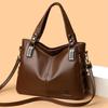 Elegant Vintage PU Leather Handbag for Women Large Capacity Shoulder Bag Top Handles & Detachable Shoulder Strap Simple Daily Bag Ladies Holiday Gifts