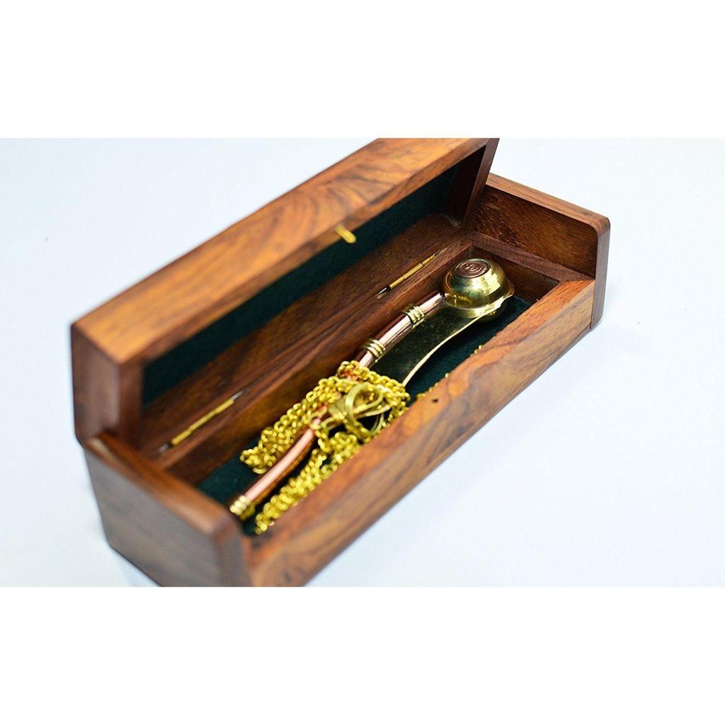 Vintage Messing Messing Pfeife Halskette (5.14 cm)