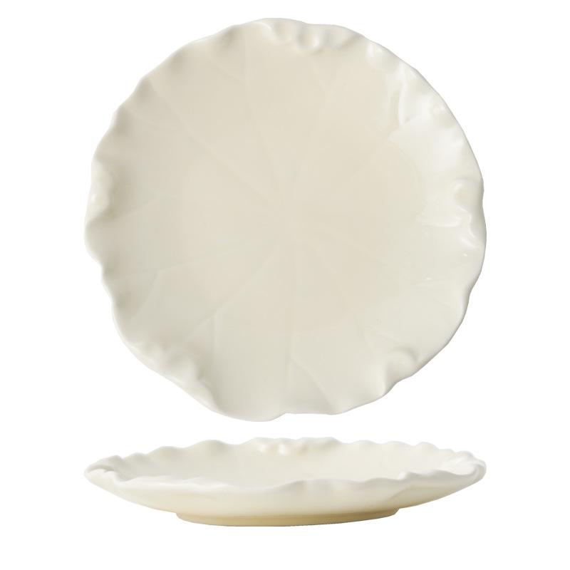 Spuckknochenplatte Haushalt Spuckknochenplatte Snack Keramik Kleiner Teller Schlackenplatte Obstteller Esstisch Müllteller