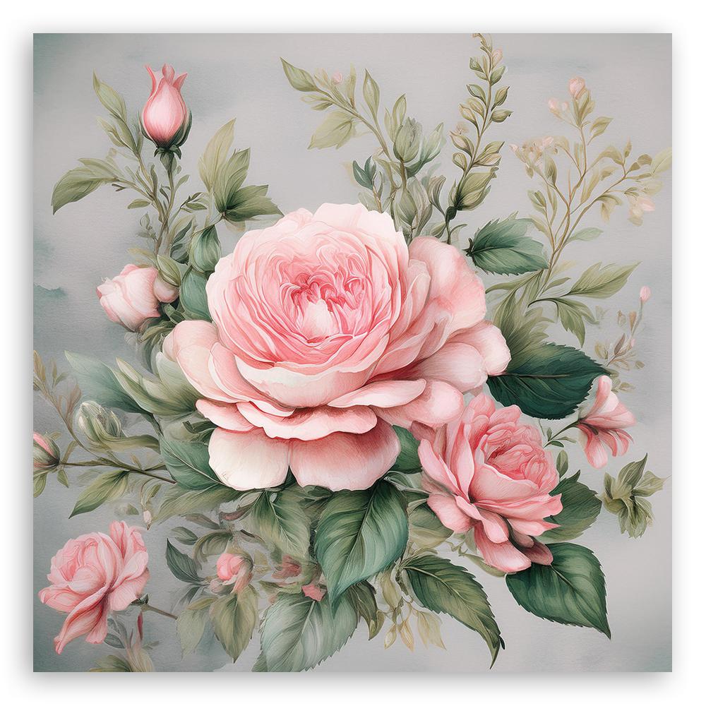Canvas print, Rose Shabby Chic Flowers