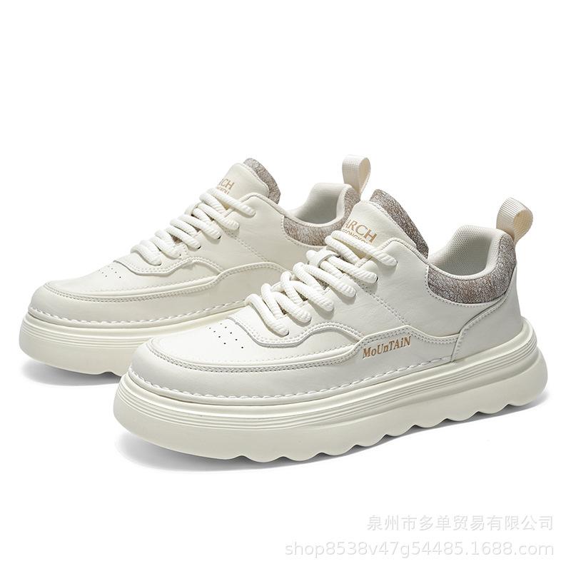 Lightweight and comfortable thick-soled leather high-quality shoes, sports and leisure inner heightening board shoes