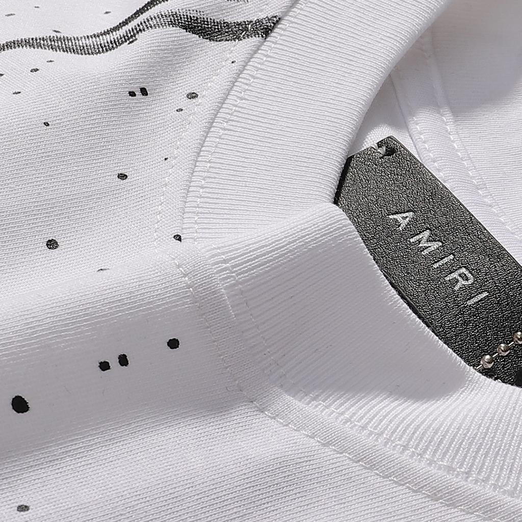 714 Amiri 2025 Sommer Neue Herren- und Damenmode Lose Hochwertige Baumwolle Plus Size T-Shirt Paar T-Shirt