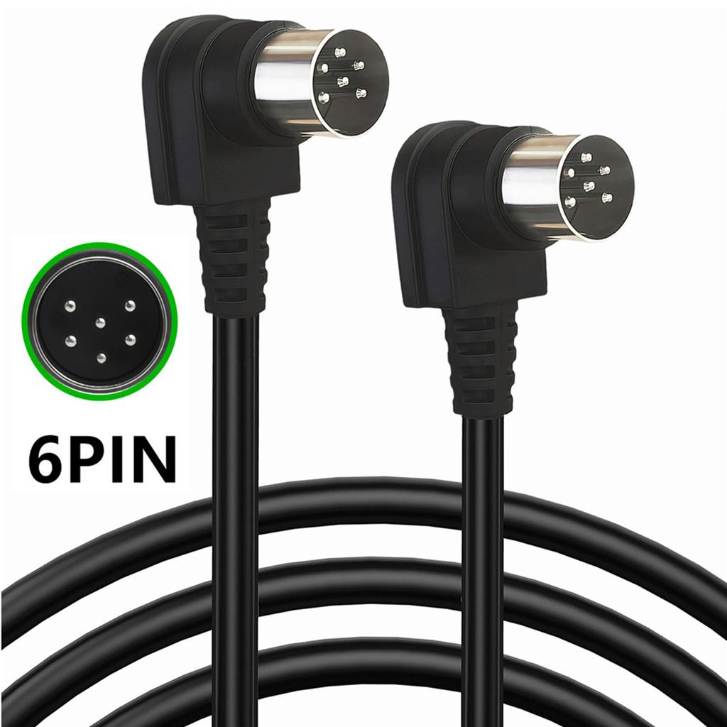 DIN 6Pin Cable Male To Male DIN Adapter Instrument Converter Adapter 6pin Sound Cord for Microphone Guitar