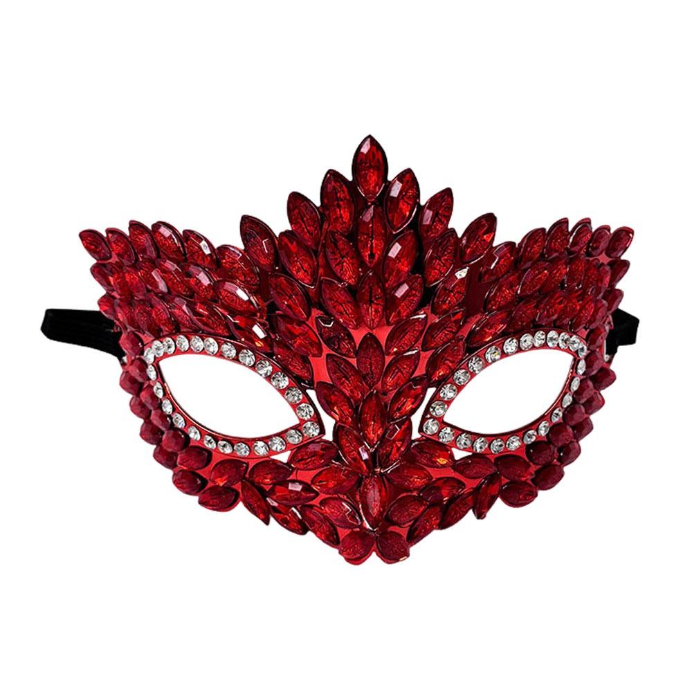 Shiny Acrylic Crystal Half Face Mask Full Jewelry Cosplay Mask Gift Idea Rave Mask  Halloween Event
