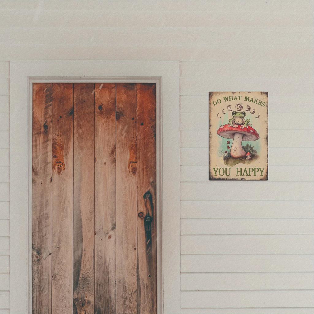 Do What Makes You Happy Vintage Metal Tin Sign Inspirational Wall Art for Home, Restaurant, Bar, Cafe, Garage Workshop Decor