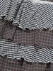 Eogeulliswedou Tiered Checkered Mix Skirt (Navy)