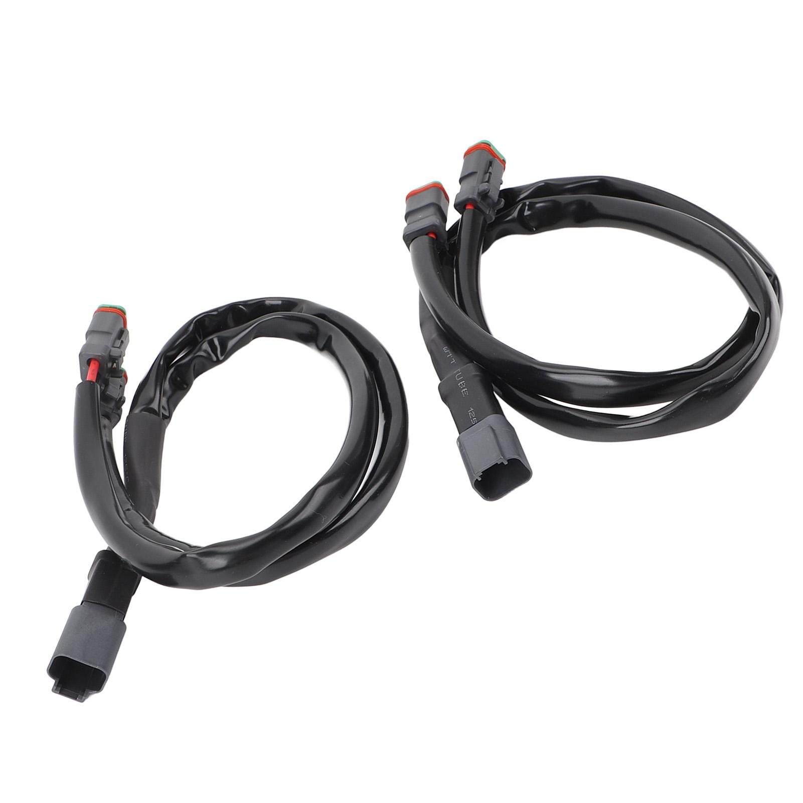 

2Pcs DT Wiring Harness Adapter Heat Resistant High Power Wiring Harness Adapter Connector for LED Light Bar 2 in 1