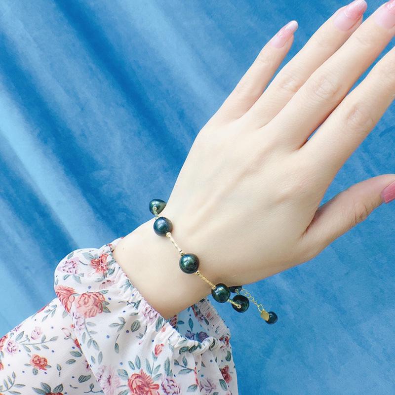 Zhuji Freshwater Pearl Bracelet – Versatile Women s Fashion Accessory 8-9 темно-синий