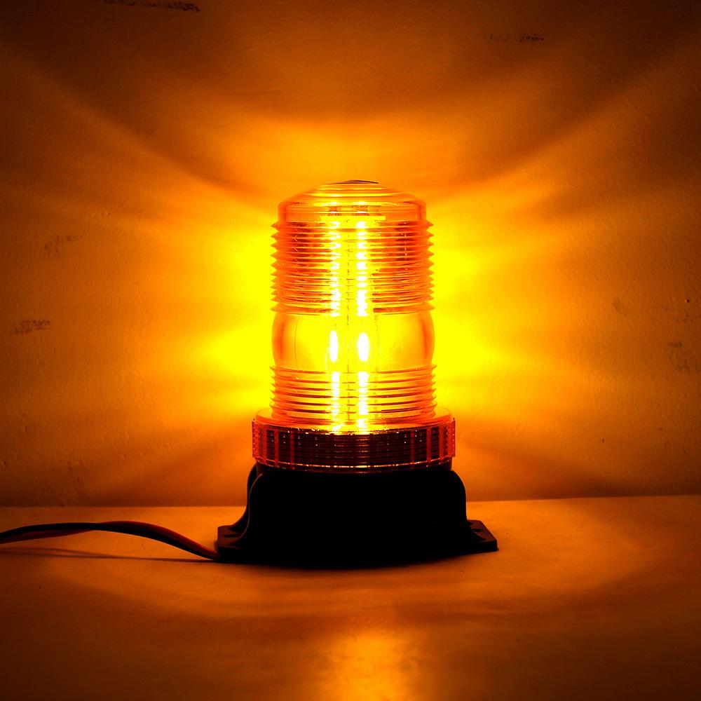 LED Car Flashing Beacon Strobe Emergency Light Flash Lamp Amber 12V-30V