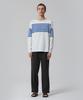 PUBLICFIGURE Essential Basque Shirt_Ivory/Blue