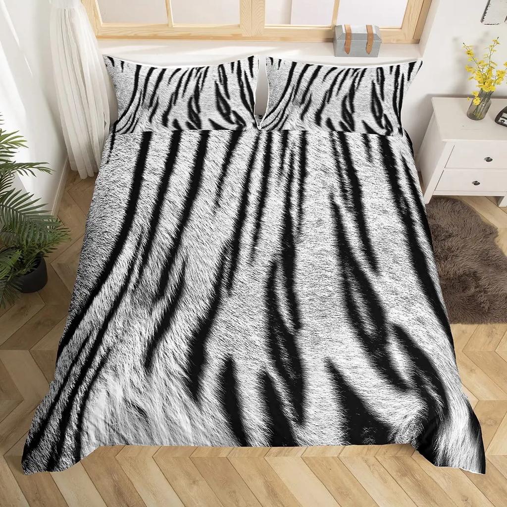 Snake Skin Duvet Cover Set Snake Scale Bedding Set FullWild Reptile Comforter Cover Tropical African Safari Animals Quilt Cover