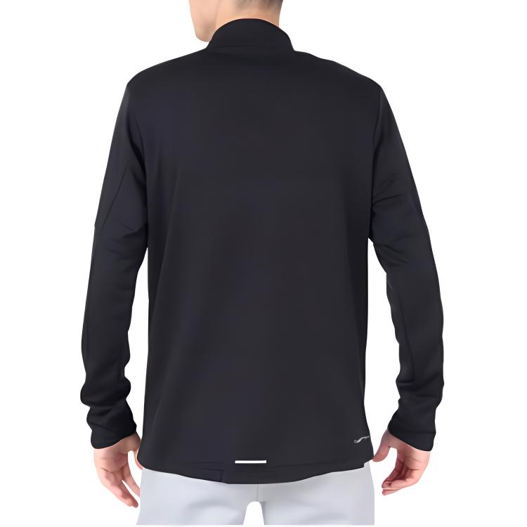 Nike Logo Stand Collar Half Zip Long Sleeve T-Shirt Men Tops Black FZ1150010
