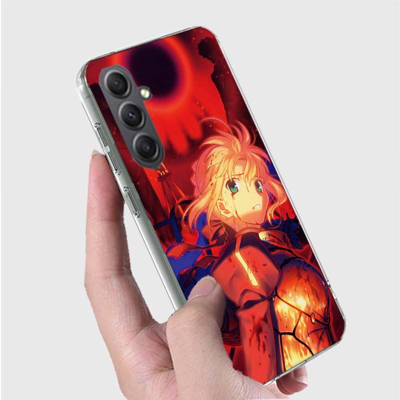 Bilibili F-Fate Stay Night Phone Case for Samsung A16 A26 A36 A56 A17 A37 A57 A07 A06 A02S A03 A04S A05S Galaxy Note 20 10 A50S