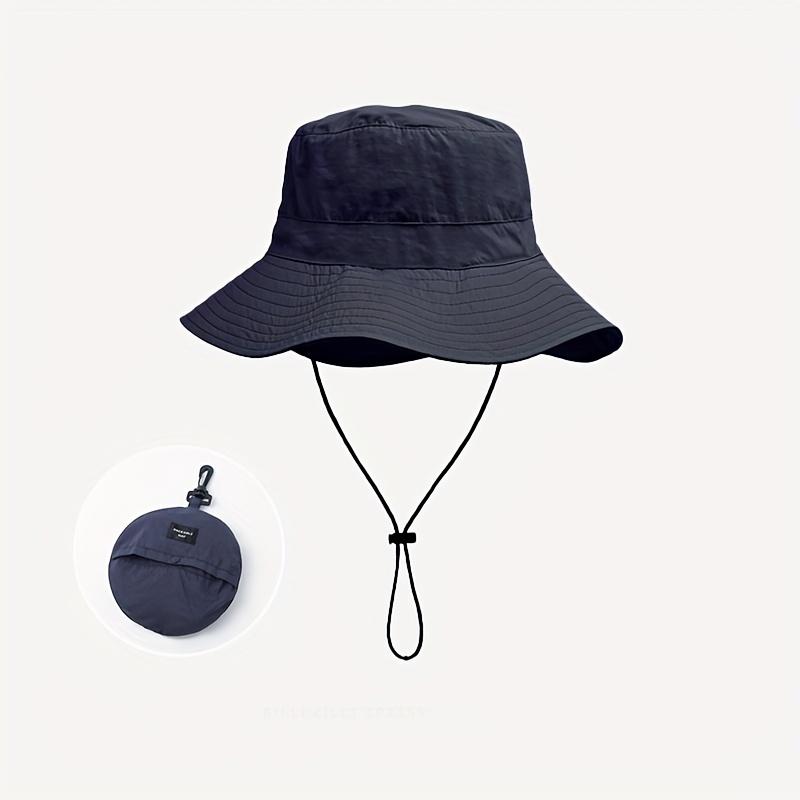 1pc Men'S & Women'S Summer Bucket Hat - Quick-Dry, Foldable, Wide Brim, Non-Stretch Fabric, Hand Washable, Vacation Style