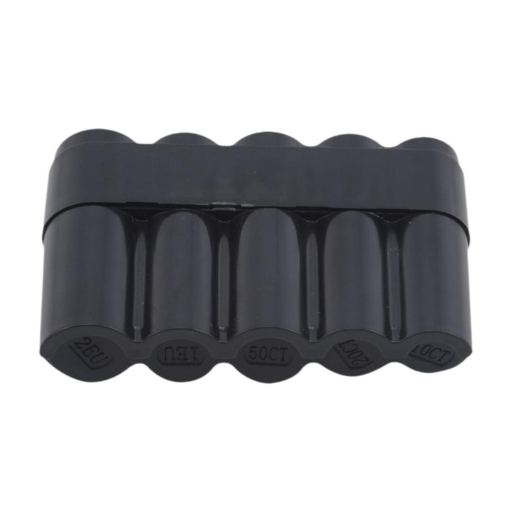Coins Collection Supplies Spring-loaded Sorting Mechanism 5 Compartments Tube Coin Capsule Coins Holder Coin Storage Dispenser