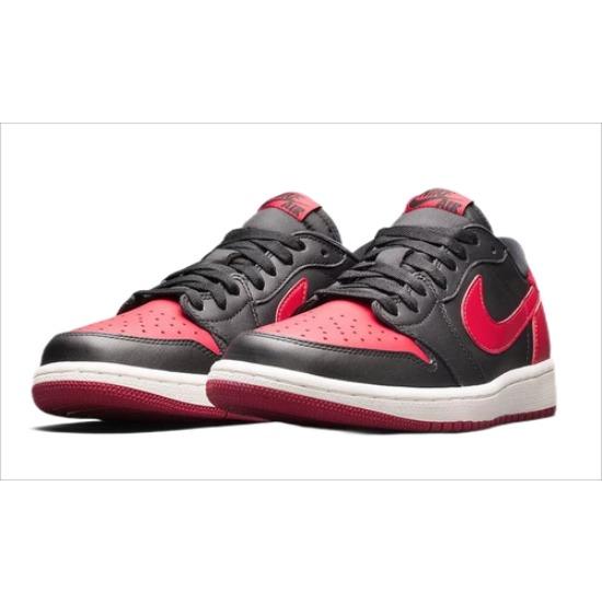 

Air Jordan 1 Retro Low OG GS Bred Retro Sneakers Black and White 709999-001 EU 38.5 червоний/чорний