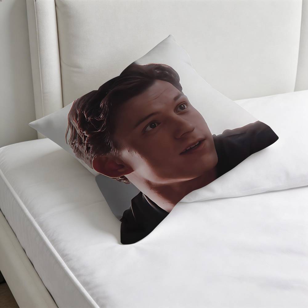 Funny Tom HHolland Actor Decorative Square Pillow Cover Modern Cushion Case for Living Room Bedroom