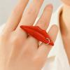 Anneaux Ouverts Ajustables Lèvres Rouge Flamboyant Rétro Sexy pour Femmes Amies Personnalité Exagérée Accessoires Bijoux Doigts Cadeaux