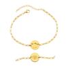 New Handmade Engraved 12 Constellation Pattern Symbol Bracelet Waterproof Hypoallergenic Paper Clip Chain Zodiac Sign Bracelets