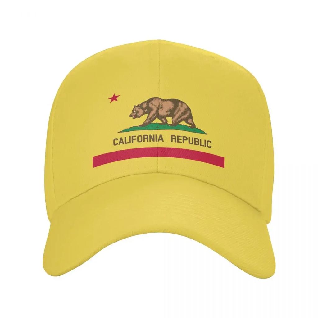 Custom Bear California Republic Flag Baseball Cap Sports Unisex Womens Adjustable Dad Hat Autumn Snapback Hats