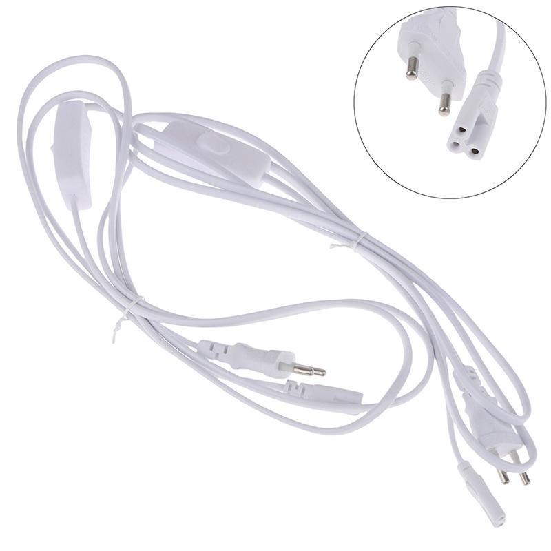1.8M Power Cord Cables Eu Plug Switch Cable For T5 Led Tube T8 Power Charging Wire Connection