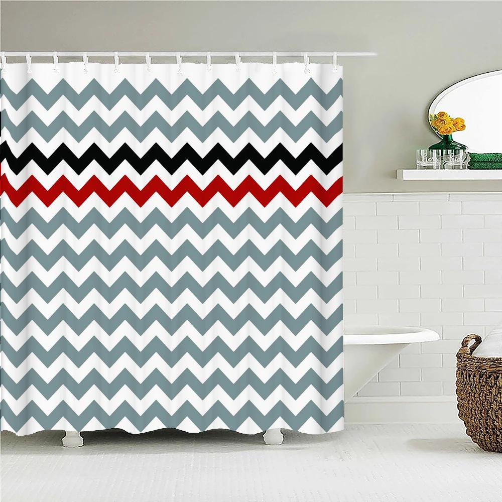 High Quality Washable Fabric Bathroom Curtains 3D Printing Shower Curtain Polyester Bath Screens Home Decoration With 12 Hooks